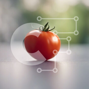 Intra Συλλεκτικό Ξύλινο Παζλ Plywood  4mm - Φρέσκια και ώριμη κόκκινη ντομάτα στο τραπέζι Σε Ξύλινο Κουτί - Διαστάσεις: 10x10 cm – 25 κομμάτια - Image 1