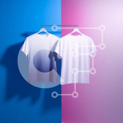 Intra Συλλεκτικό Ξύλινο Παζλ Plywood  4mm - Κομψά λευκά μπλουζάκια σε ντεγκραντέ φόντο Σε Ξύλινο Κουτί - Διαστάσεις: 10x10 cm – 25 κομμάτια - Image 1