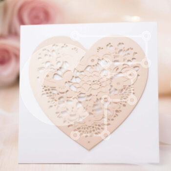 Intra Συλλεκτικό Ξύλινο Παζλ Plywood  4mm - Κάρτα σε σχήμα καρδιάς σε floral διάταξη Σε Ξύλινο Κουτί - Διαστάσεις: 10x10 cm – 25 κομμάτια - Image 1