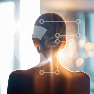 Intra Συλλεκτικό Ξύλινο Παζλ Plywood  4mm - Γυναίκα που στέκεται μπροστά από ένα ανοιχτό παράθυρο με μαλλιά λαγουδάκι Σε Ξύλινο Κουτί - Διαστάσεις: 10x10 cm – 25 κομμάτια - Image 1