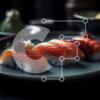 Intra Συλλεκτικό Ξύλινο Παζλ Plywood  4mm - Φρέσκο ​​πιάτο σούσι με σάλτσα σόγιας και Wasabi | Φωτογραφία Αρχείου Σε Ξύλινο Κουτί - Διαστάσεις: 10x10 cm – 25 κομμάτια - Image 1