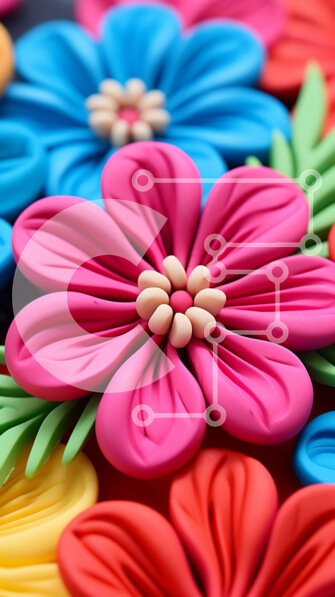 Intra Συλλεκτικό Ξύλινο Παζλ Plywood  4mm - Κοντινό πλάνο πολύχρωμο μπουκέτο λουλουδιών σε βάζο Σε Ξύλινο Κουτί - Διαστάσεις: 10x10 cm – 25 κομμάτια