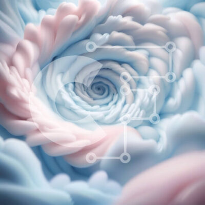 Intra Συλλεκτικό Ξύλινο Παζλ Plywood  4mm - Εκπληκτική κινηματογράφηση σε πρώτο πλάνο ενός λευκού και μπλε τριαντάφυλλου Σε Ξύλινο Κουτί - Διαστάσεις: 10x10 cm – 25 κομμάτια - Image 1