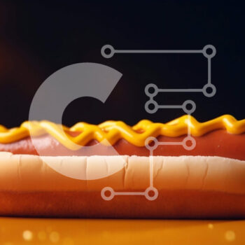 Intra Συλλεκτικό Ξύλινο Παζλ Plywood  4mm - Χοτ ντογκ κουλούρι με μουστάρδα και μαγιονέζα Σε Ξύλινο Κουτί - Διαστάσεις: 10x10 cm – 25 κομμάτια - Image 1