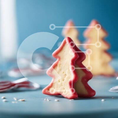 Intra Συλλεκτικό Ξύλινο Παζλ Plywood  4mm - Λαχταριστά μπισκότα χριστουγεννιάτικου δέντρου για την περίοδο των γιορτών Σε Ξύλινο Κουτί - Διαστάσεις: 10x10 cm – 25 κομμάτια - Image 1