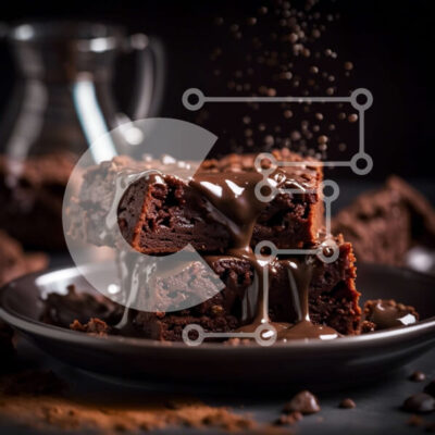 Intra Συλλεκτικό Ξύλινο Παζλ Plywood  4mm - Αφεθείτε στον πλούτο των Brownies σοκολάτας με την παρακμιακή σάλτσα σοκολάτας Σε Ξύλινο Κουτί - Διαστάσεις: 10x10 cm – 25 κομμάτια - Image 1