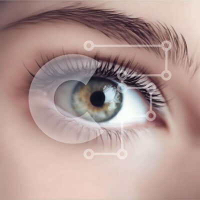 Intra Συλλεκτικό Ξύλινο Παζλ Plywood  4mm - Κοντινό πλάνο Γυναικείο μάτι με μακριές πράσινες βλεφαρίδες Σε Ξύλινο Κουτί - Διαστάσεις: 10x10 cm – 25 κομμάτια - Image 1