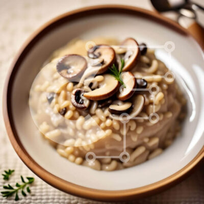 Intra Συλλεκτικό Ξύλινο Παζλ Plywood  4mm - Λαχταριστό κρεμώδες ριζότο μανιταριών με τυρί παρμεζάνα Σε Ξύλινο Κουτί - Διαστάσεις: 10x10 cm – 25 κομμάτια - Image 1