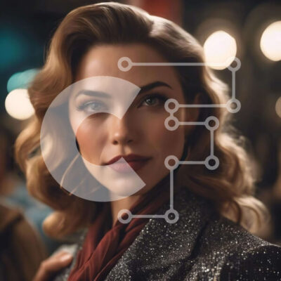 Intra Συλλεκτικό Ξύλινο Παζλ Plywood 4mm - Κομψή γυναίκα με ρούχα σε ασημί τόνους και μακριά ξανθά μαλλιά Σε Ξύλινο Κουτί - Διαστάσεις: 10x10 cm – 25 κομμάτια - Image 1