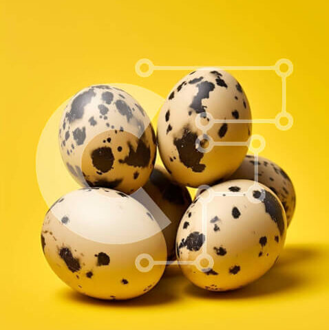 Intra Συλλεκτικό Ξύλινο Παζλ Plywood 4mm - Πολύχρωμα αυγά ορτυκιών σε κίτρινο φόντο Σε Ξύλινο Κουτί - Διαστάσεις: 10x10 cm – 25 κομμάτια - Image 1