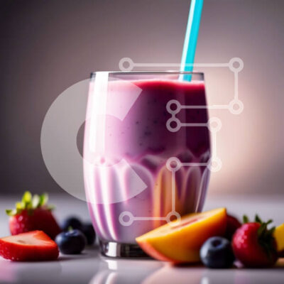 Intra Συλλεκτικό Ξύλινο Παζλ Plywood  4mm - Δροσιστικό Smoothie φράουλας και βατόμουρου με μια περιστροφή λεμονιού Σε Ξύλινο Κουτί - Διαστάσεις: 10x10 cm – 25 κομμάτια - Image 1