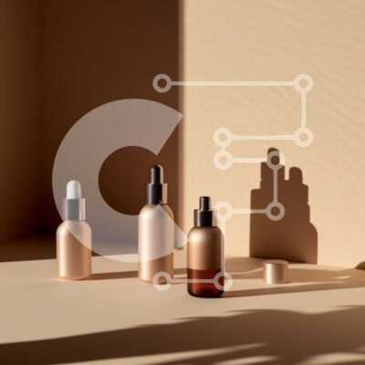 Intra Συλλεκτικό Ξύλινο Παζλ Plywood  4mm - Κομψή και κομψή συλλογή προϊόντων ομορφιάς σε μπεζ φόντο Σε Ξύλινο Κουτί - Διαστάσεις: 10x10 cm – 25 κομμάτια - Image 1