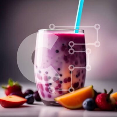 Intra Συλλεκτικό Ξύλινο Παζλ Plywood  4mm - Δροσιστικό τσάι με φούσκες με φρέσκες φράουλες, βατόμουρα και πορτοκάλια Σε Ξύλινο Κουτί - Διαστάσεις: 10x10 cm – 25 κομμάτια - Image 1