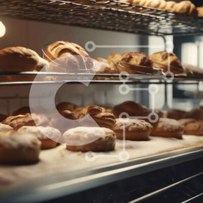 Intra Συλλεκτικό Ξύλινο Παζλ Plywood  4mm - Αρτοποιείο με Ράφια Αρτοσκευασμάτων Σε Ξύλινο Κουτί - Διαστάσεις: 10x10 cm – 25 κομμάτια - Image 1