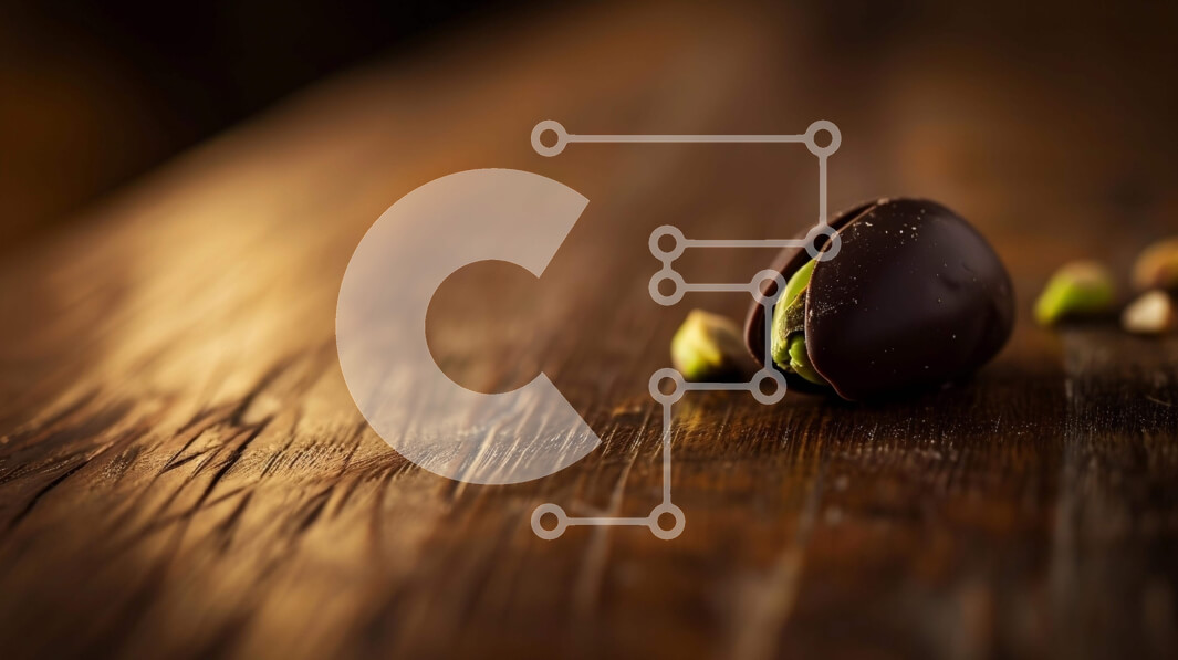 Intra Συλλεκτικό Ξύλινο Παζλ Plywood  4mm - Μπάρα σοκολάτας με φιστίκια σε ξύλινο τραπέζι Σε Ξύλινο Κουτί - Διαστάσεις: 10x10 cm – 25 κομμάτια