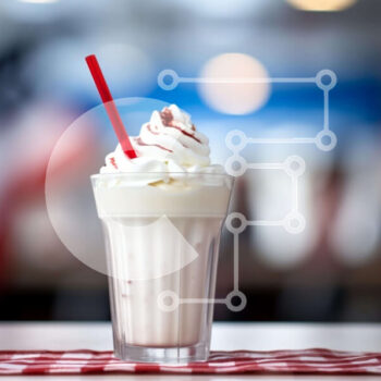 Intra Συλλεκτικό Ξύλινο Παζλ Plywood  4mm - Milkshake με αμερικανικό θέμα με σαντιγί και παγωτό Σε Ξύλινο Κουτί - Διαστάσεις: 10x10 cm – 25 κομμάτια - Image 1