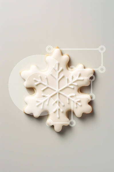 Intra Συλλεκτικό Ξύλινο Παζλ Plywood  4mm - Μπισκότο Snowflake with White Frosting - Γιορτινά διακοσμητικά και επιδόρπια Σε Ξύλινο Κουτί - Διαστάσεις: 10x10 cm – 25 κομμάτια