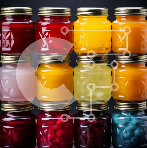 Intra Συλλεκτικό Ξύλινο Παζλ Plywood  4mm - Νόστιμες μαρμελάδες και ζελέ σε βάζα Mason - Puzzle 10x10 cm – 25 κομμ με θεμα Τροφή Photography Σε Ξύλινο Κουτί - Διαστάσεις: 10x10 cm – 25 κομμάτια - Image 1