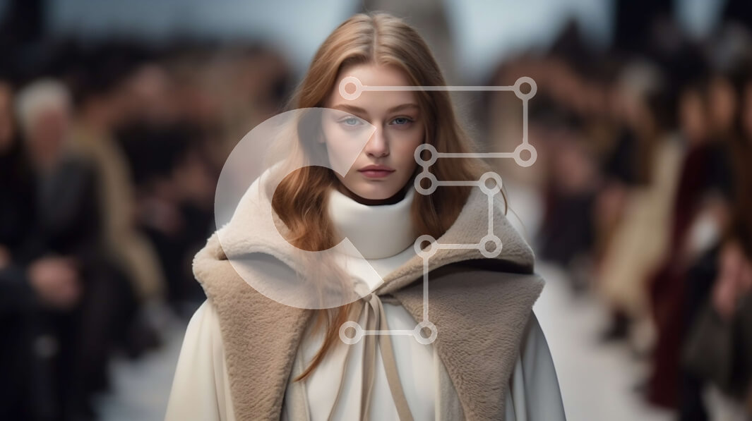 Intra Συλλεκτικό Ξύλινο Παζλ Plywood  4mm - Μοντέρνα γυναίκα που περπατά στο διάδρομο με λευκό παλτό και κασκόλ Σε Ξύλινο Κουτί - Διαστάσεις: 10x10 cm – 25 κομμάτια