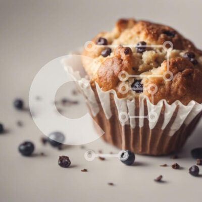 Intra Συλλεκτικό Ξύλινο Παζλ Plywood  4mm - Μάφιν Blueberry με βατόμουρα από πάνω Σε Ξύλινο Κουτί - Διαστάσεις: 10x10 cm – 25 κομμάτια - Image 1