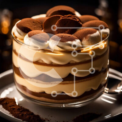 Intra Συλλεκτικό Ξύλινο Παζλ Plywood  4mm - Αφεθείτε σε ένα παρακμιακό επιδόρπιο πουτίγκας με στρώσεις με γεύσεις σοκολάτας και βανίλιας Σε Ξύλινο Κουτί - Διαστάσεις: 10x10 cm – 25 κομμάτια - Image 1