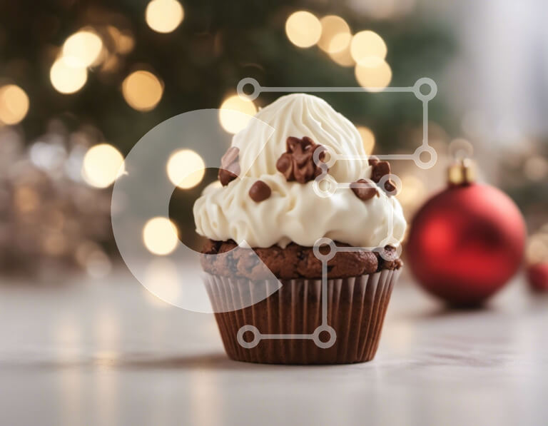 Intra Συλλεκτικό Ξύλινο Παζλ Plywood  4mm - Λαχταριστό Cupcake με παγωτό και πασπάλισμα Σε Ξύλινο Κουτί - Διαστάσεις: 10x10 cm – 25 κομμάτια