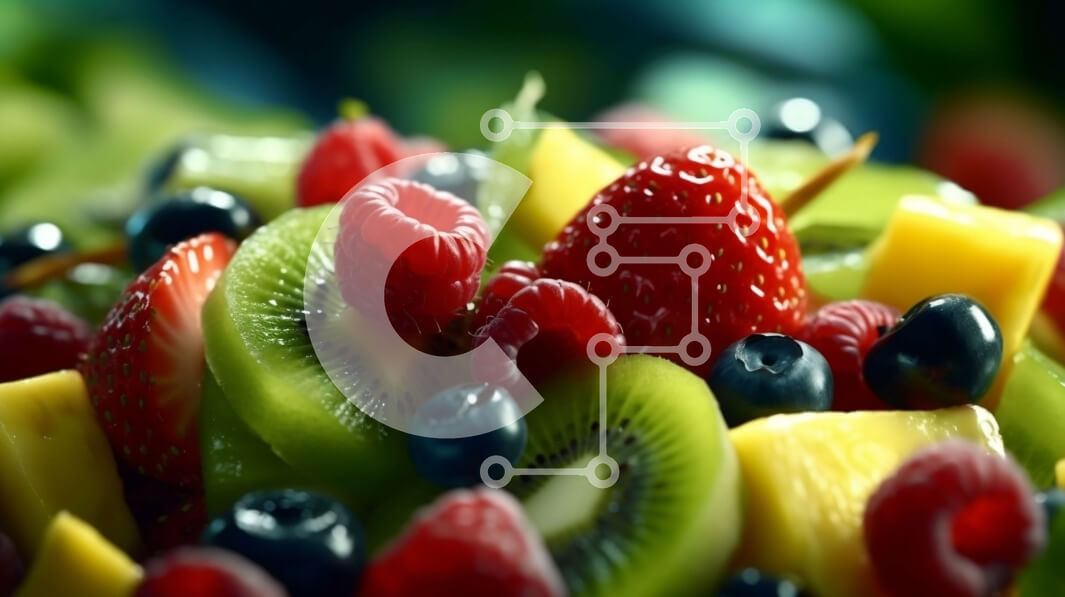 Intra Συλλεκτικό Ξύλινο Παζλ Plywood  4mm - Νόστιμη φρουτοσαλάτα με έκρηξη χρώματος Σε Ξύλινο Κουτί - Διαστάσεις: 10x10 cm – 25 κομμάτια