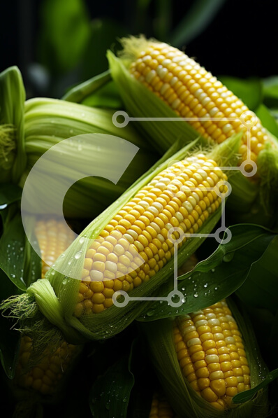 Intra Συλλεκτικό Ξύλινο Παζλ Plywood  4mm - Σωρός από φρεσκοκομμένο καλαμπόκι στο στάχυ Σε Ξύλινο Κουτί - Διαστάσεις: 10x10 cm – 25 κομμάτια