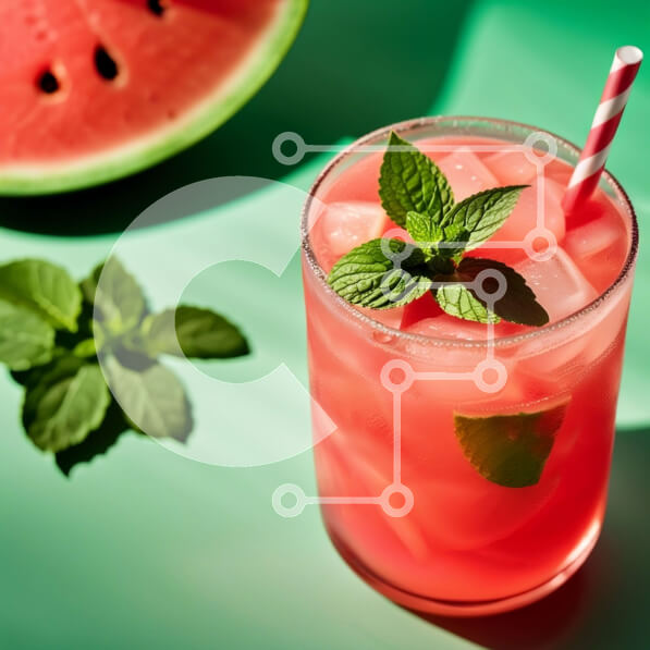 Intra Συλλεκτικό Ξύλινο Παζλ Plywood  4mm - Λαχταριστή Συνταγή Μαργαρίτας Καρπούζι - Τέλειο καλοκαιρινό ρόφημα Σε Ξύλινο Κουτί - Διαστάσεις: 10x10 cm – 25 κομμάτια