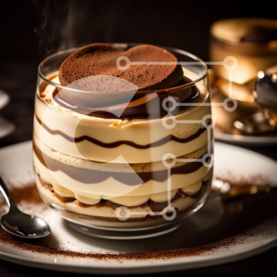 Intra Συλλεκτικό Ξύλινο Παζλ Plywood  4mm - Αφεθείτε στον Πλούτο του Κέικ Λάβας Σοκολάτας με Παγωτό Βανίλια Σε Ξύλινο Κουτί - Διαστάσεις: 10x10 cm – 25 κομμάτια - Image 1