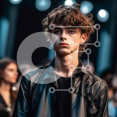 Intra Συλλεκτικό Ξύλινο Παζλ Plywood 4mm - Μοντέλο με μαύρο δερμάτινο μπουφάν και γυαλιά ηλίου Σε Ξύλινο Κουτί - Διαστάσεις: 10x10 cm – 25 κομμάτια - Image 1