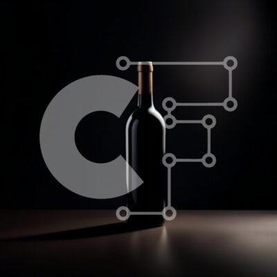 Intra Συλλεκτικό Ξύλινο Παζλ Plywood  4mm - Κομψή εικόνα ενός μπουκαλιού κόκκινου κρασιού σε ένα αμυδρά φωτισμένο περιβάλλον Σε Ξύλινο Κουτί - Διαστάσεις: 10x10 cm – 25 κομμάτια - Image 1