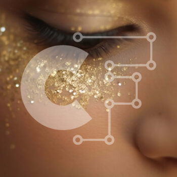 Intra Συλλεκτικό Ξύλινο Παζλ Plywood  4mm - Εκπληκτικό χρυσό γκλίτερ μακιγιάζ Σε Ξύλινο Κουτί - Διαστάσεις: 10x10 cm – 25 κομμάτια - Image 1