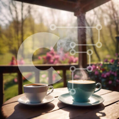 Intra Συλλεκτικό Ξύλινο Παζλ Plywood  4mm - Διάλειμμα για καφέ στην ύπαιθρο Σε Ξύλινο Κουτί - Διαστάσεις: 10x10 cm – 25 κομμάτια - Image 1