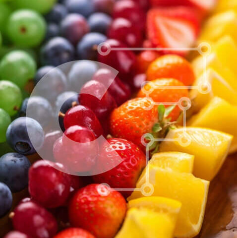 Intra Συλλεκτικό Ξύλινο Παζλ Plywood  4mm - Πολύχρωμη ποικιλία φρούτων με βατόμουρα, φράουλες και σμέουρα Σε Ξύλινο Κουτί - Διαστάσεις: 10x10 cm – 25 κομμάτια - Image 1