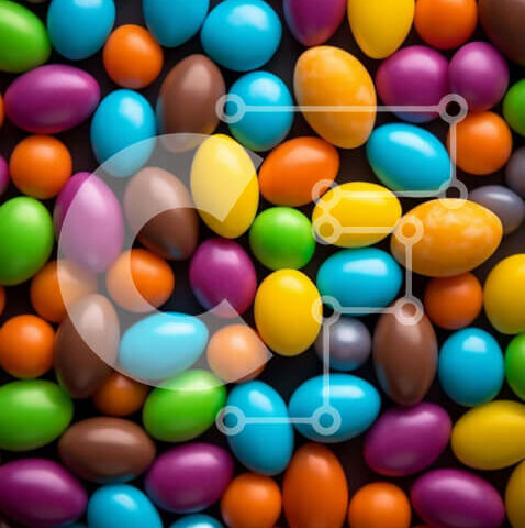 Intra Συλλεκτικό Ξύλινο Παζλ Plywood  4mm - Πολύχρωμα ζαχαρωτά σε διάφορα σχήματα και χρώματα Σε Ξύλινο Κουτί - Διαστάσεις: 10x10 cm – 25 κομμάτια - Image 1