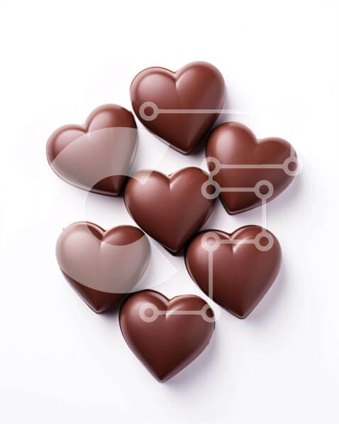 Intra Συλλεκτικό Ξύλινο Παζλ Plywood  4mm - Σύνθεση καραμέλες σοκολάτας σε σχήμα καρδιάς Σε Ξύλινο Κουτί - Διαστάσεις: 10x10 cm – 25 κομμάτια