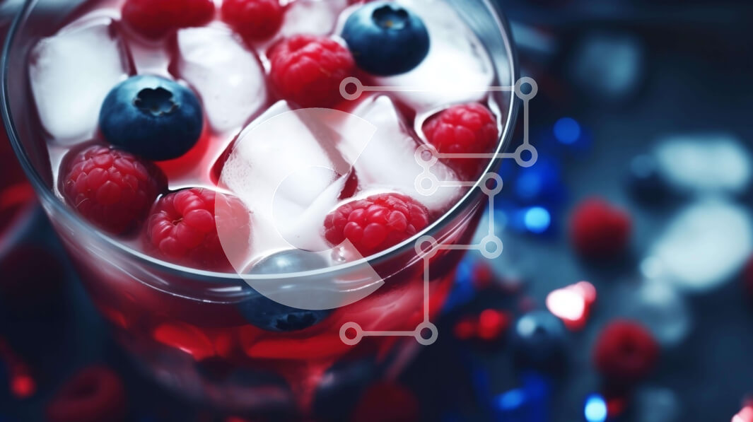 Intra Συλλεκτικό Ξύλινο Παζλ Plywood  4mm - Πατριωτικό Ποτό με Κόκκινα, Λευκά και Μπλε Χρώματα για τις 4 Ιουλίου Σε Ξύλινο Κουτί - Διαστάσεις: 10x10 cm – 25 κομμάτια