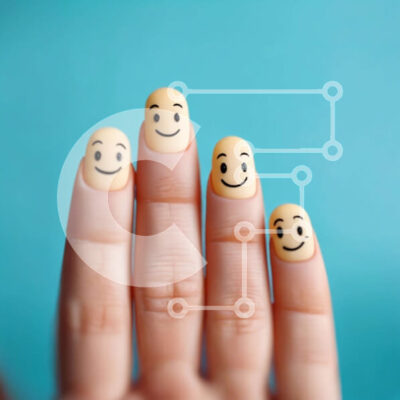 Intra Συλλεκτικό Ξύλινο Παζλ Plywood  4mm - Smiley Face Nail Art Σε Ξύλινο Κουτί - Διαστάσεις: 10x10 cm – 25 κομμάτια - Image 1