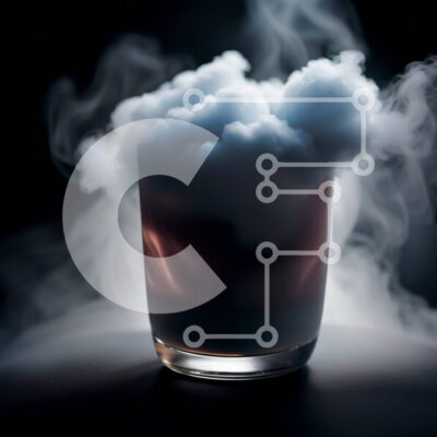 Intra Συλλεκτικό Ξύλινο Παζλ Plywood  4mm - Σαγηνευτική εικόνα ενός ποτηριού ουίσκι με καπνό Σε Ξύλινο Κουτί - Διαστάσεις: 10x10 cm – 25 κομμάτια - Image 1