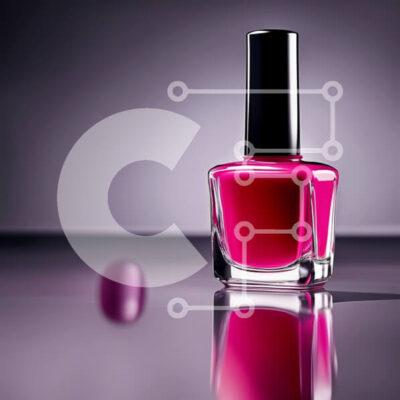 Intra Συλλεκτικό Ξύλινο Παζλ Plywood  4mm - Κομψή εικόνα από ροζ μπουκάλι βερνικιού νυχιών με αντανάκλαση δωματίου Σε Ξύλινο Κουτί - Διαστάσεις: 10x10 cm – 25 κομμάτια - Image 1