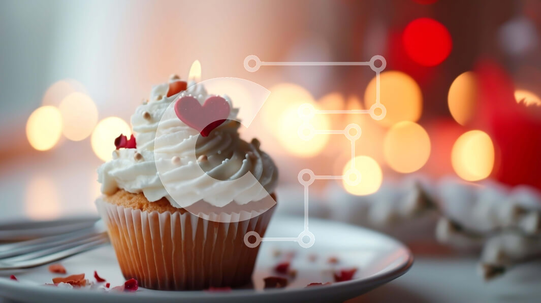 Intra Συλλεκτικό Ξύλινο Παζλ Plywood  4mm - Λαχταριστό Cupcake με Κόκκινο και Λευκό Πάγωμα Σε Ξύλινο Κουτί - Διαστάσεις: 10x10 cm – 25 κομμάτια