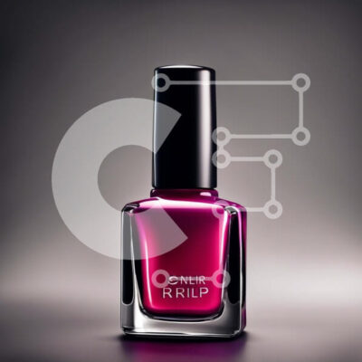 Intra Συλλεκτικό Ξύλινο Παζλ Plywood  4mm - Κομψό κόκκινο μπουκάλι βερνικιού νυχιών με μαύρο καπάκι - Ομορφιά και μόδα Σε Ξύλινο Κουτί - Διαστάσεις: 10x10 cm – 25 κομμάτια - Image 1