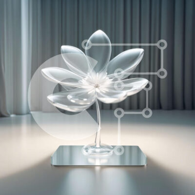 Intra Συλλεκτικό Ξύλινο Παζλ Plywood  4mm - Κομψή και μινιμαλιστική επίδειξη λουλουδιών Σε Ξύλινο Κουτί - Διαστάσεις: 10x10 cm – 25 κομμάτια - Image 1