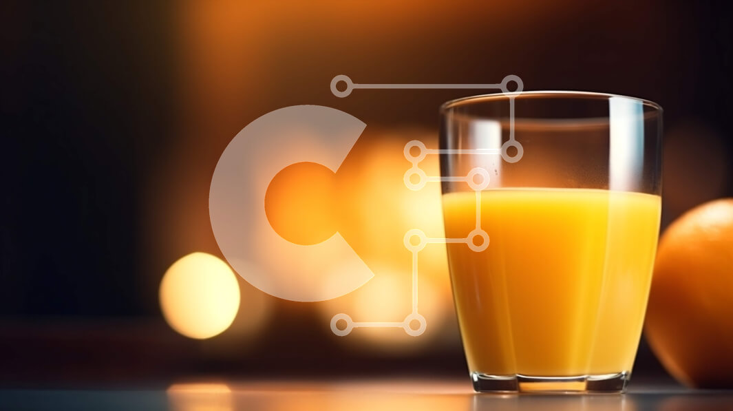 Intra Συλλεκτικό Ξύλινο Παζλ Plywood  4mm - Ποτήρι χυμό πορτοκαλιού με πορτοκάλια σε τραπέζι Σε Ξύλινο Κουτί - Διαστάσεις: 10x10 cm – 25 κομμάτια