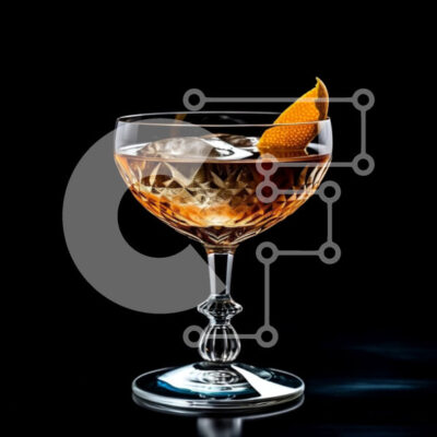 Intra Συλλεκτικό Ξύλινο Παζλ Plywood  4mm - Νόστιμο κοκτέιλ με μια πινελιά πορτοκαλιού Σε Ξύλινο Κουτί - Διαστάσεις: 10x10 cm – 25 κομμάτια - Image 1