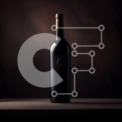 Intra Συλλεκτικό Ξύλινο Παζλ Plywood  4mm - Κομψή εικόνα ενός μπουκαλιού κόκκινου κρασιού σε ένα τραπέζι Σε Ξύλινο Κουτί - Διαστάσεις: 10x10 cm – 25 κομμάτια - Image 1