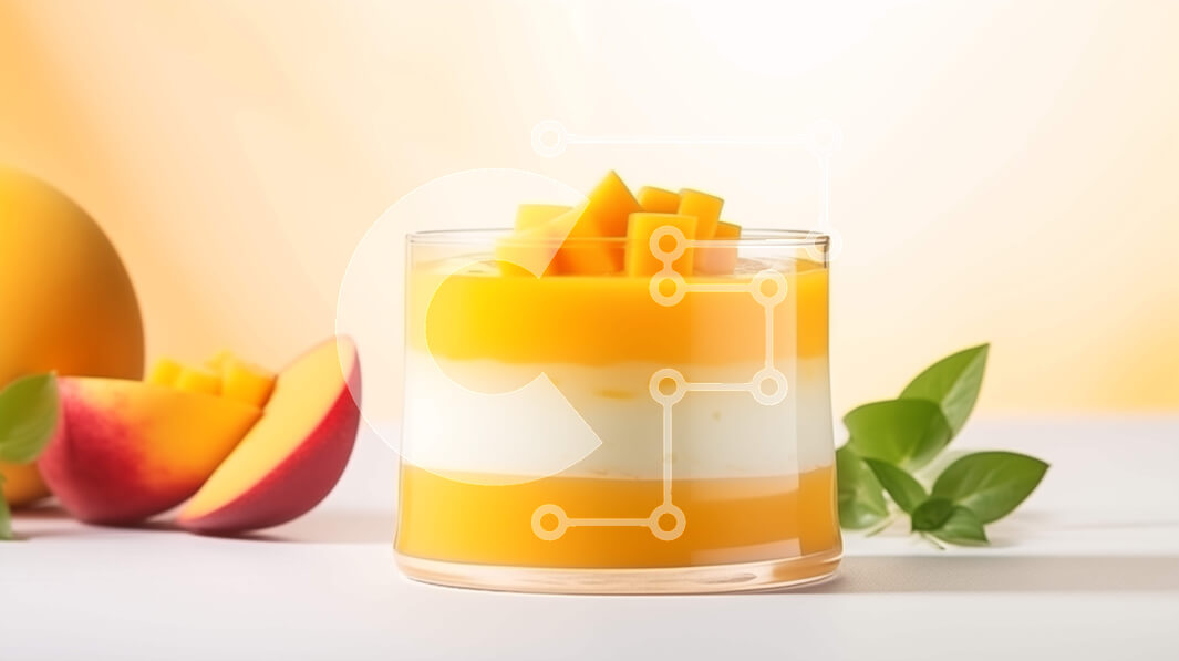 Intra Συλλεκτικό Ξύλινο Παζλ Plywood  4mm - Μους μάνγκο με φρέσκες φέτες μάνγκο και πράσινα φύλλα Σε Ξύλινο Κουτί - Διαστάσεις: 10x10 cm – 25 κομμάτια