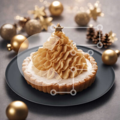 Intra Συλλεκτικό Ξύλινο Παζλ Plywood 4mm - Χριστουγεννιάτικο δέντρο ζύμη σε διακοσμητικό πιάτο Σε Ξύλινο Κουτί - Διαστάσεις: 10x10 cm – 25 κομμάτια - Image 1