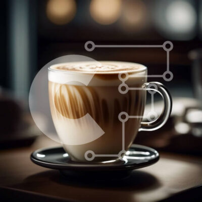 Intra Συλλεκτικό Ξύλινο Παζλ Plywood  4mm - Νόστιμο φλιτζάνι καφέ με Latte Art και νόστιμα αρτοσκευάσματα Σε Ξύλινο Κουτί - Διαστάσεις: 10x10 cm – 25 κομμάτια - Image 1